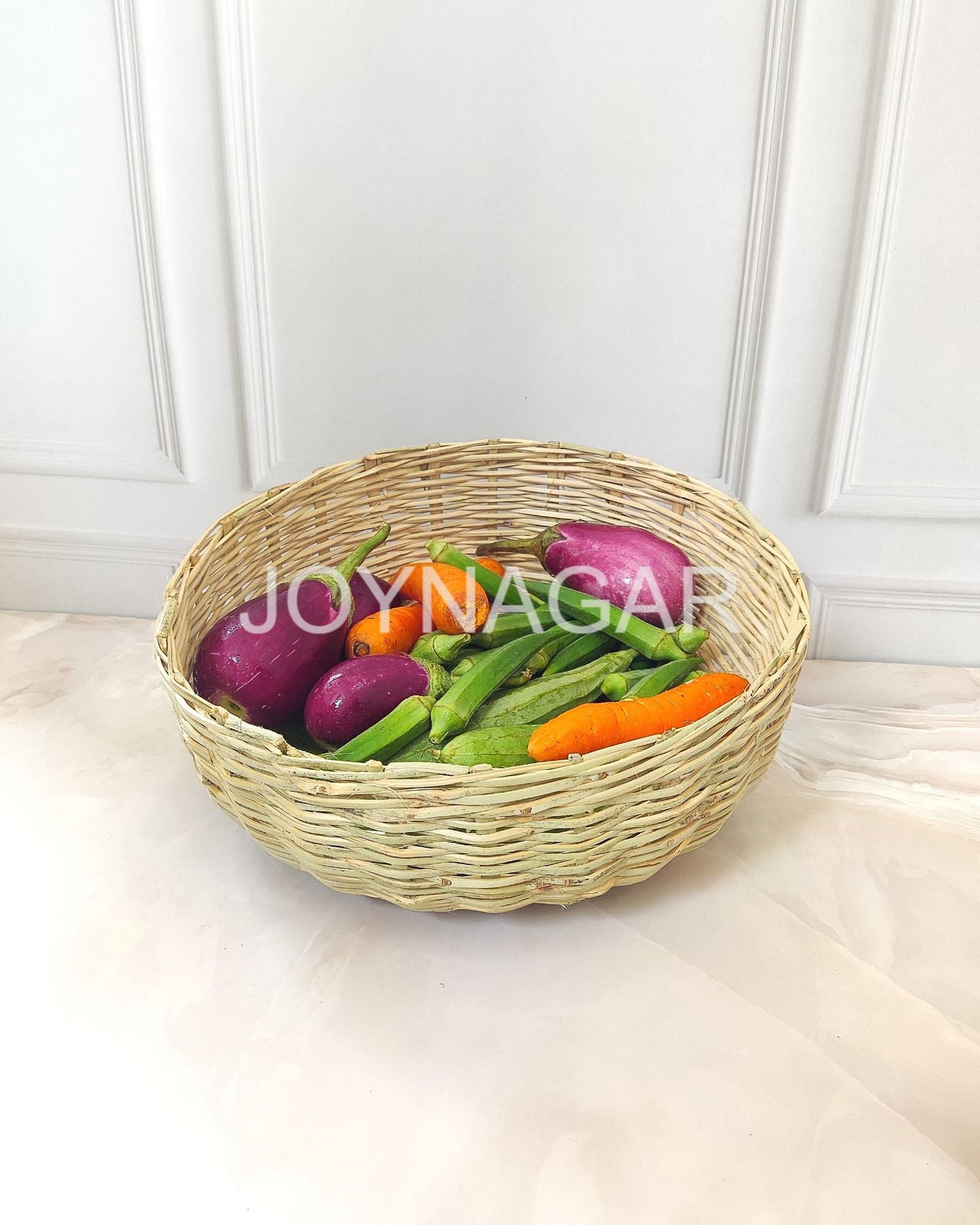 Bamboo Chubri Bengali Style Round Vegetables Basket