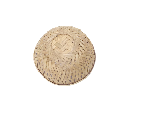 Bamboo Tokri Basket Round Natural Plain Set of 5