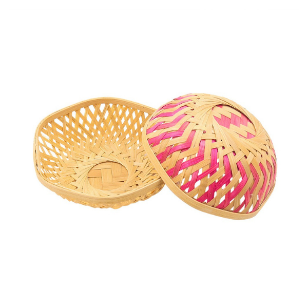 Handmade Bamboo Hexagonal Tokri / Gift Hamper Basket Set of 10