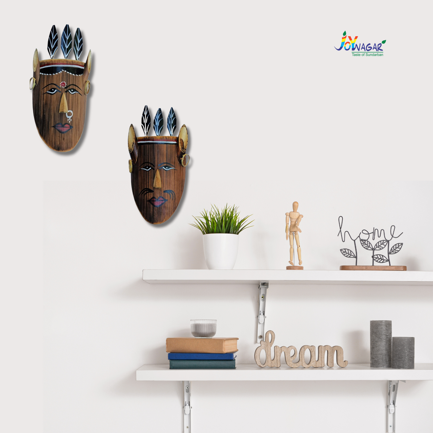 Bamboo Naga Mask Wall Mount Male Female Idol