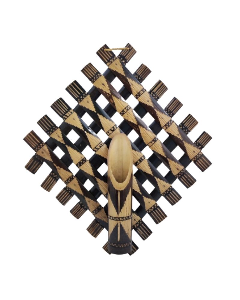 Bamboo Wall Hanging Flower Vase Set of 2