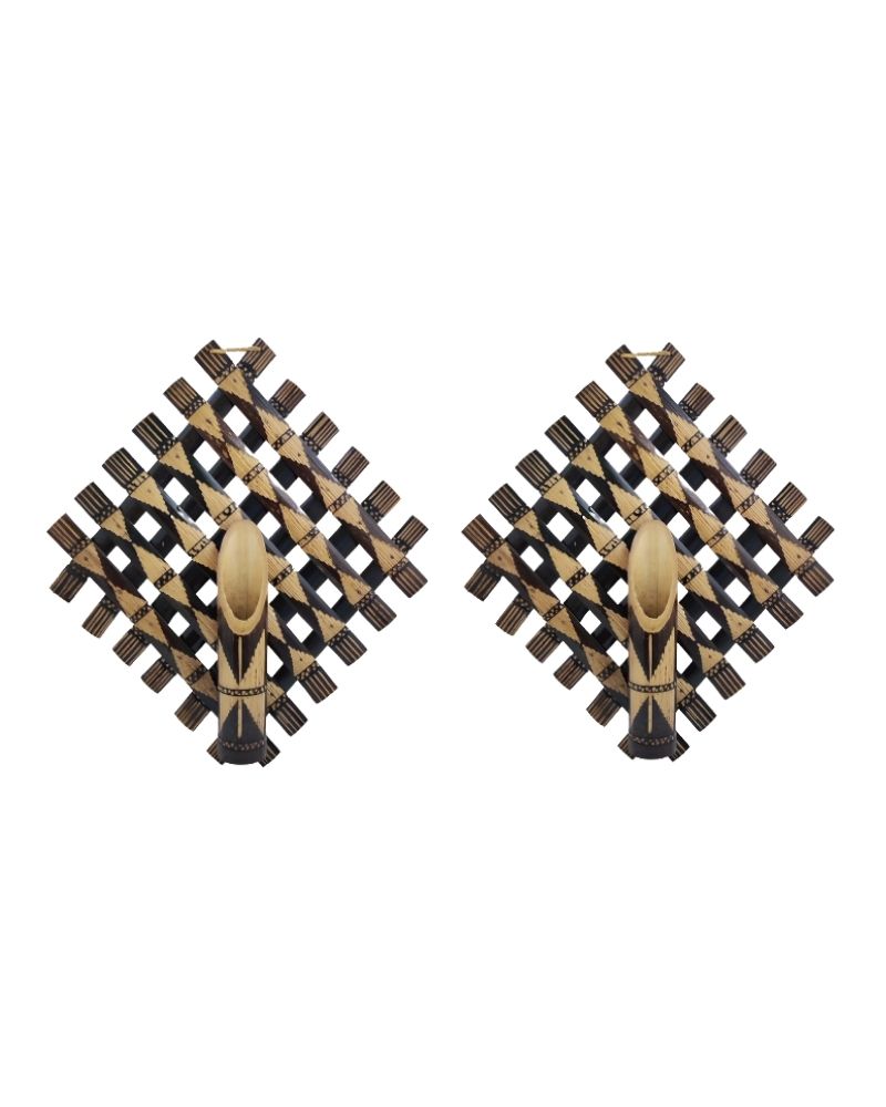 Bamboo Wall Hanging Flower Vase Set of 2