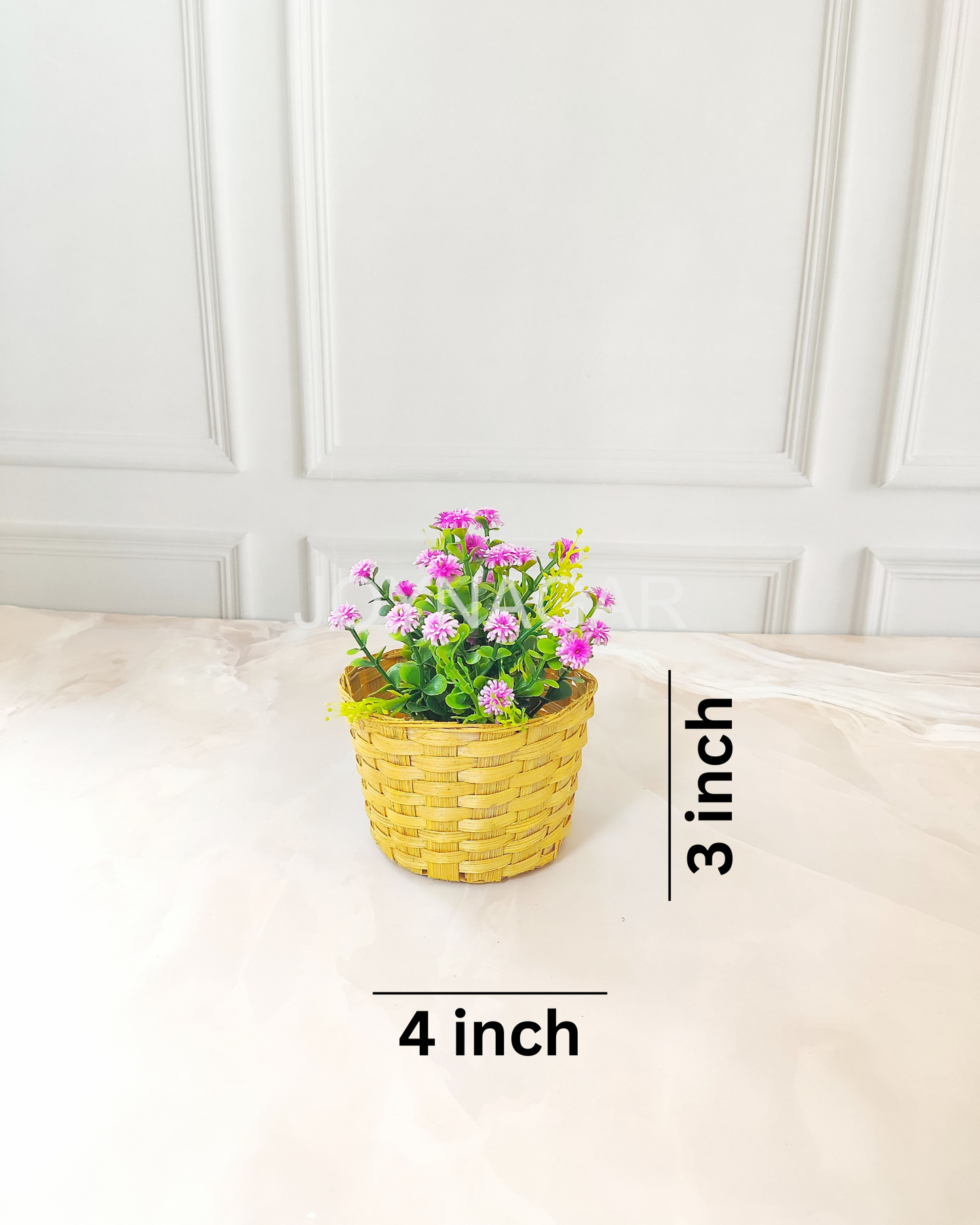 Bamboo Bowl 4 inch Round Natural Set of 6