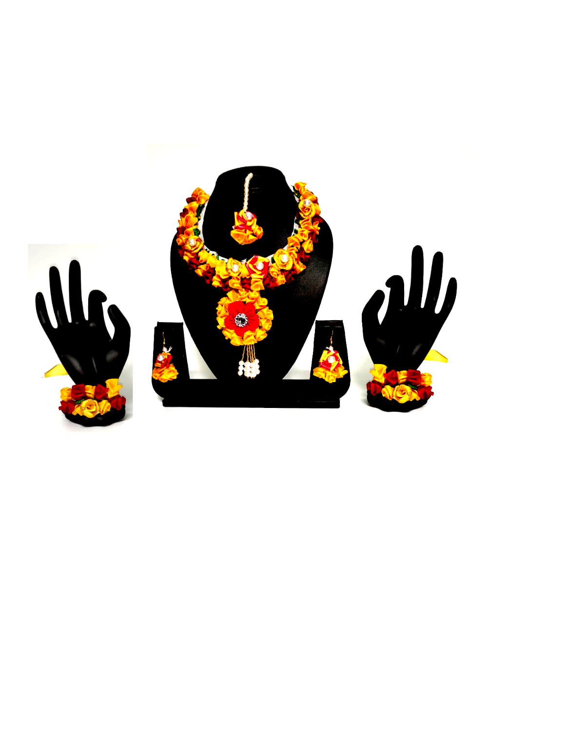 Handmade Weeding Haldi Ceremony Artificial Jewelry Necklace Urbashi Set