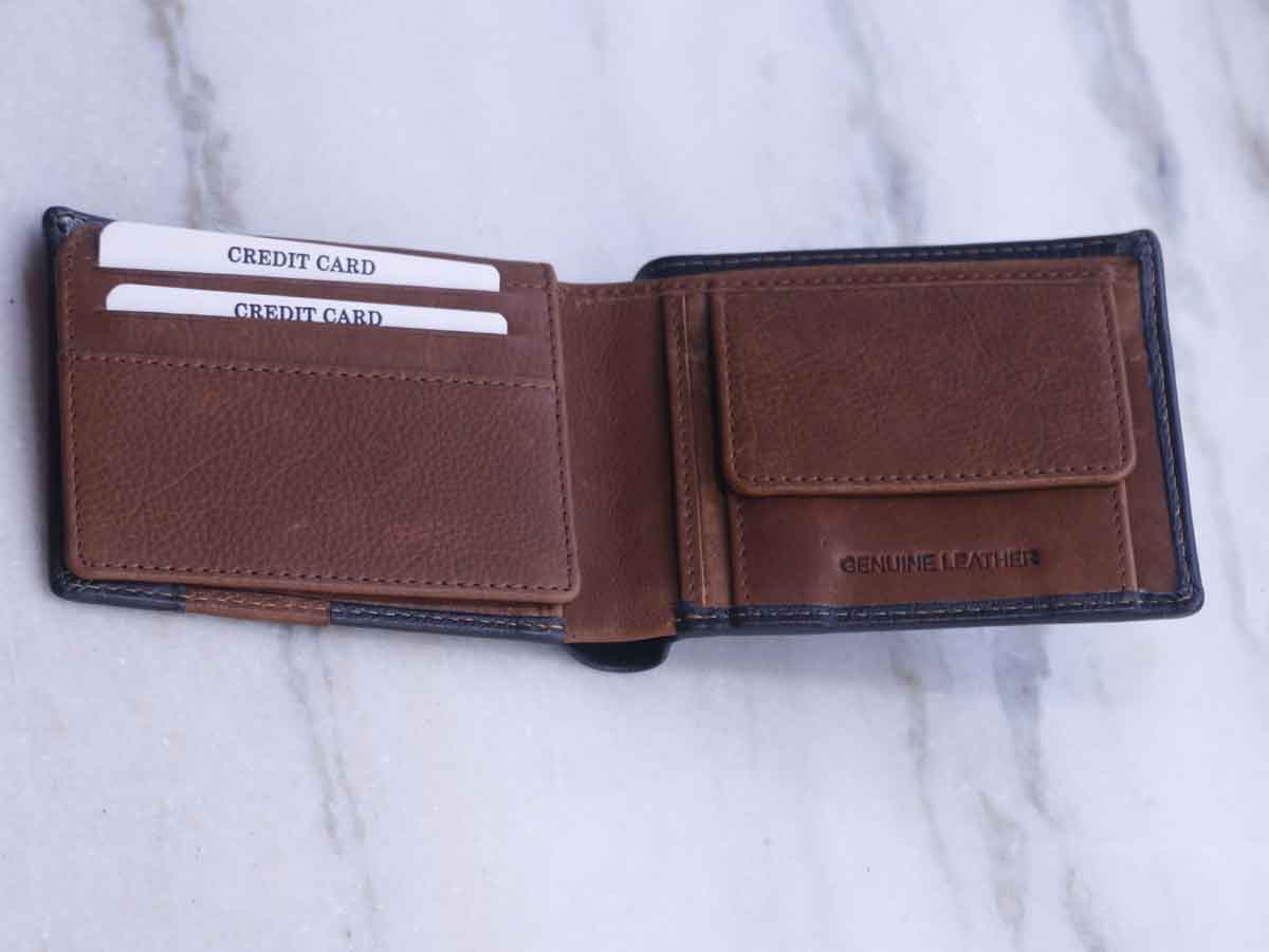 Brave Black Brown Genuine Leather Men Formal Wallet