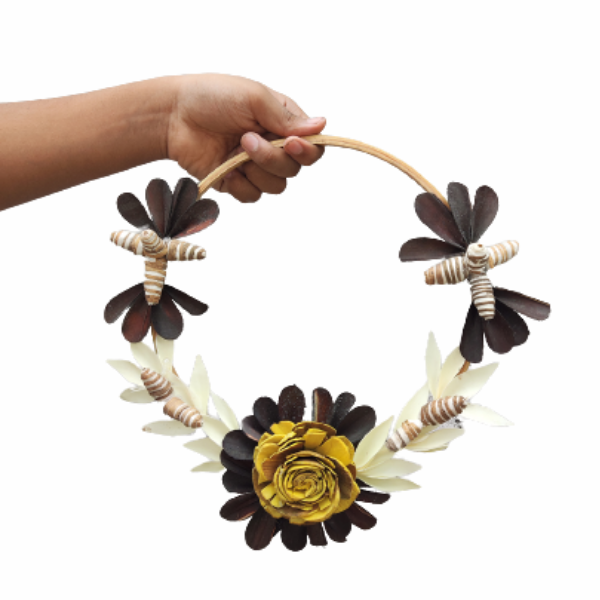 Butterfly Artificial Flower Door Wreath