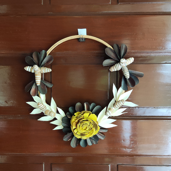 Butterfly Artificial Flower Door Wreath