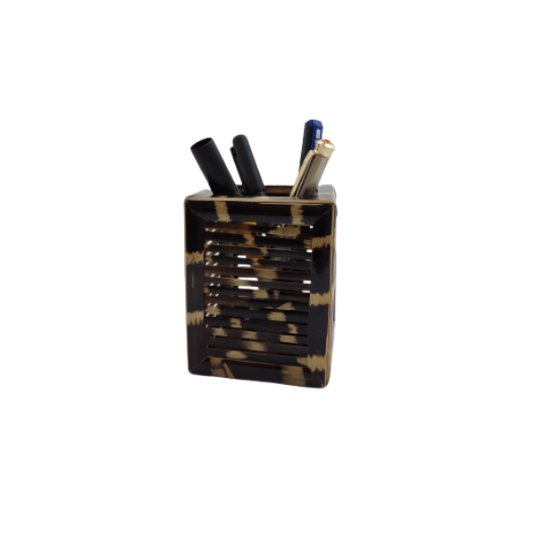 Handmade Eco-friendly Bamboo Army Style Penstand Four Corner