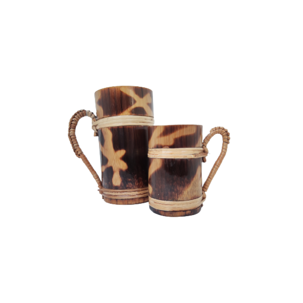 Handmade Bamboo Beer Mug Minakari Design