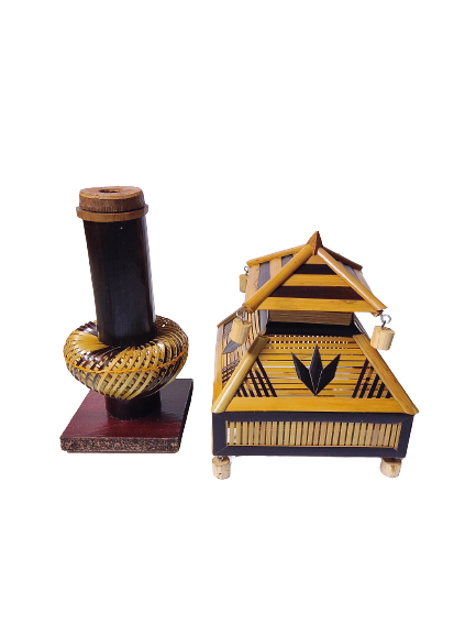Handmade Bamboo Table Lamp - Sustainable and Eco-Friendly Modern Army Design