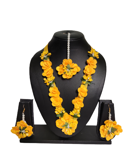 Handmade Weeding Haldi Ceremony Artificial Jewelry Necklace Daina Set