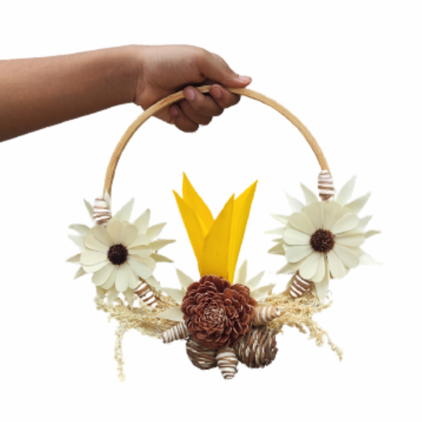 Jumbo Lily Belle Artificial Flower Door Wreath