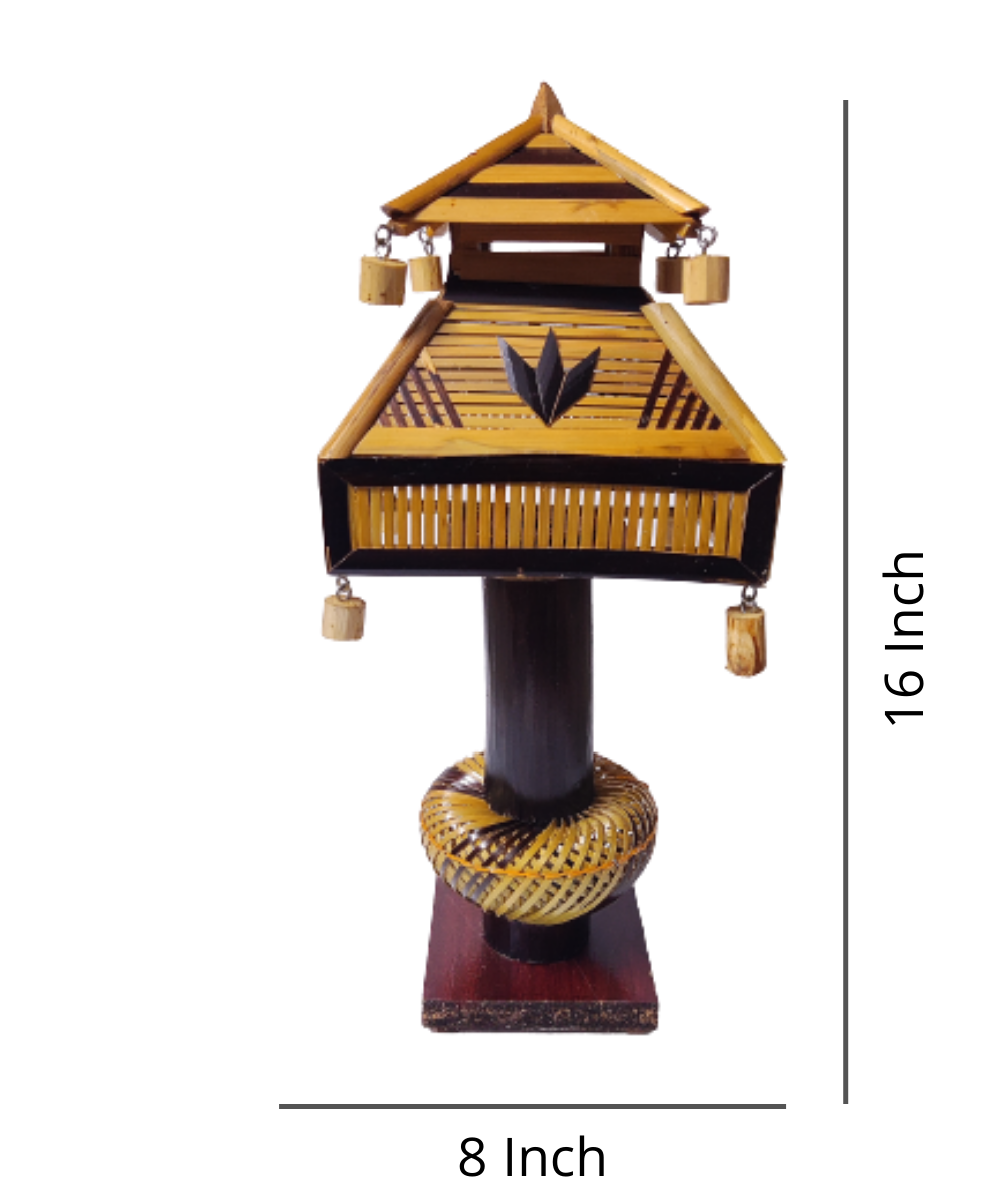 Handmade Bamboo Table Lamp - Sustainable and Eco-Friendly Modern Army Design