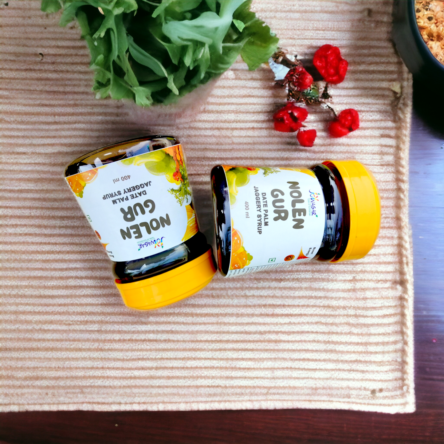 Original Joynagar Brand Nolen Gur / Liquid Khajur Gur / Date Palm Jaggery