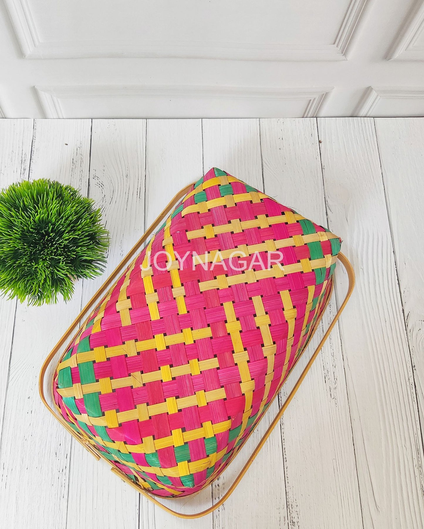Bamboo Tray 12 inch Color With Handle Set of 2