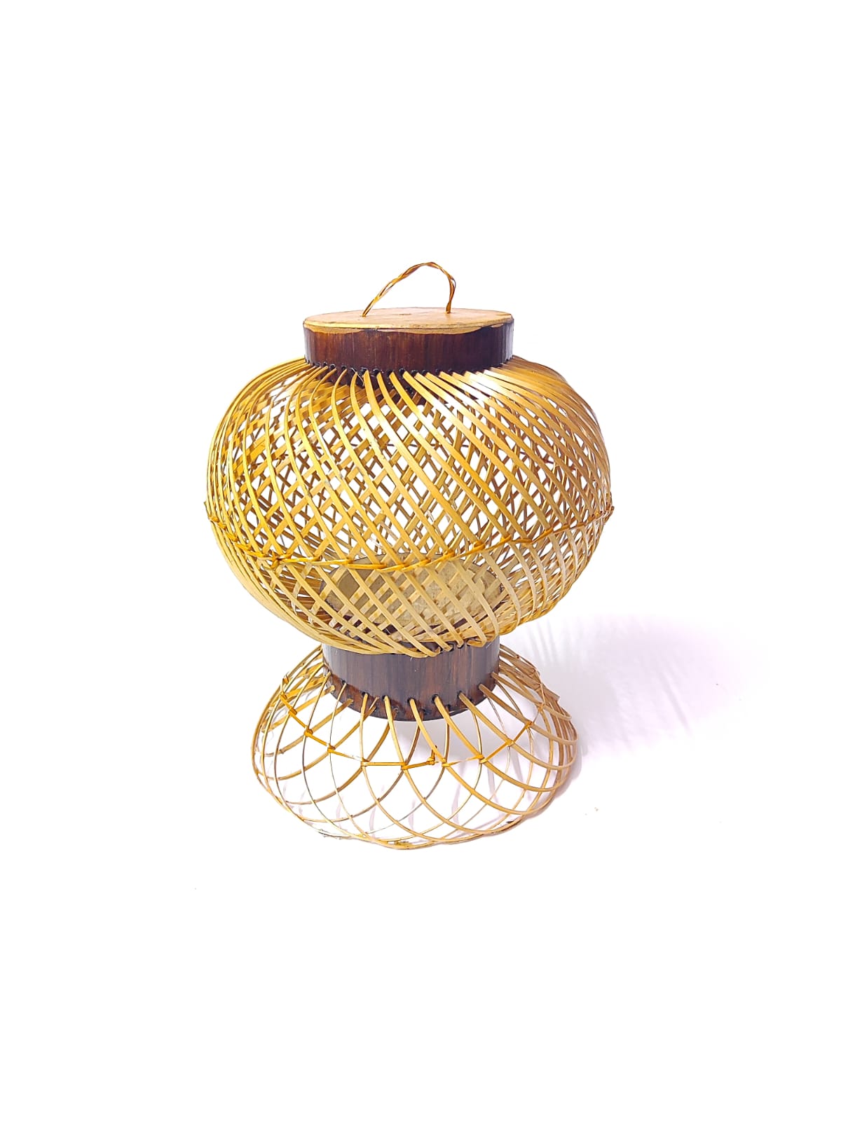 Bamboo Small Wall Hanging Night Lamp Shade Round Luna