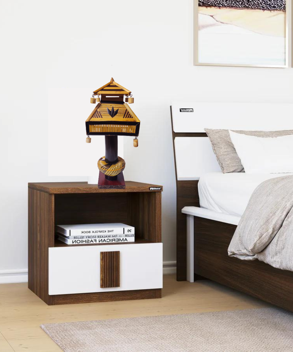 Handmade Bamboo Table Lamp - Sustainable and Eco-Friendly Modern Army Design