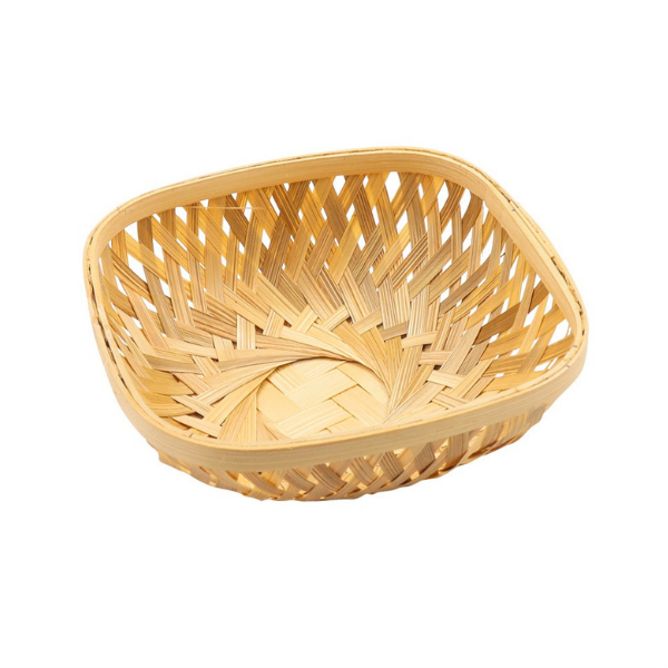 Handmade Bamboo Square Curve Gift Hamper Basket Set of 6