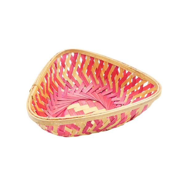 Handmade Bamboo Triangle Tokri / Gift Hamper Basket Set of 10