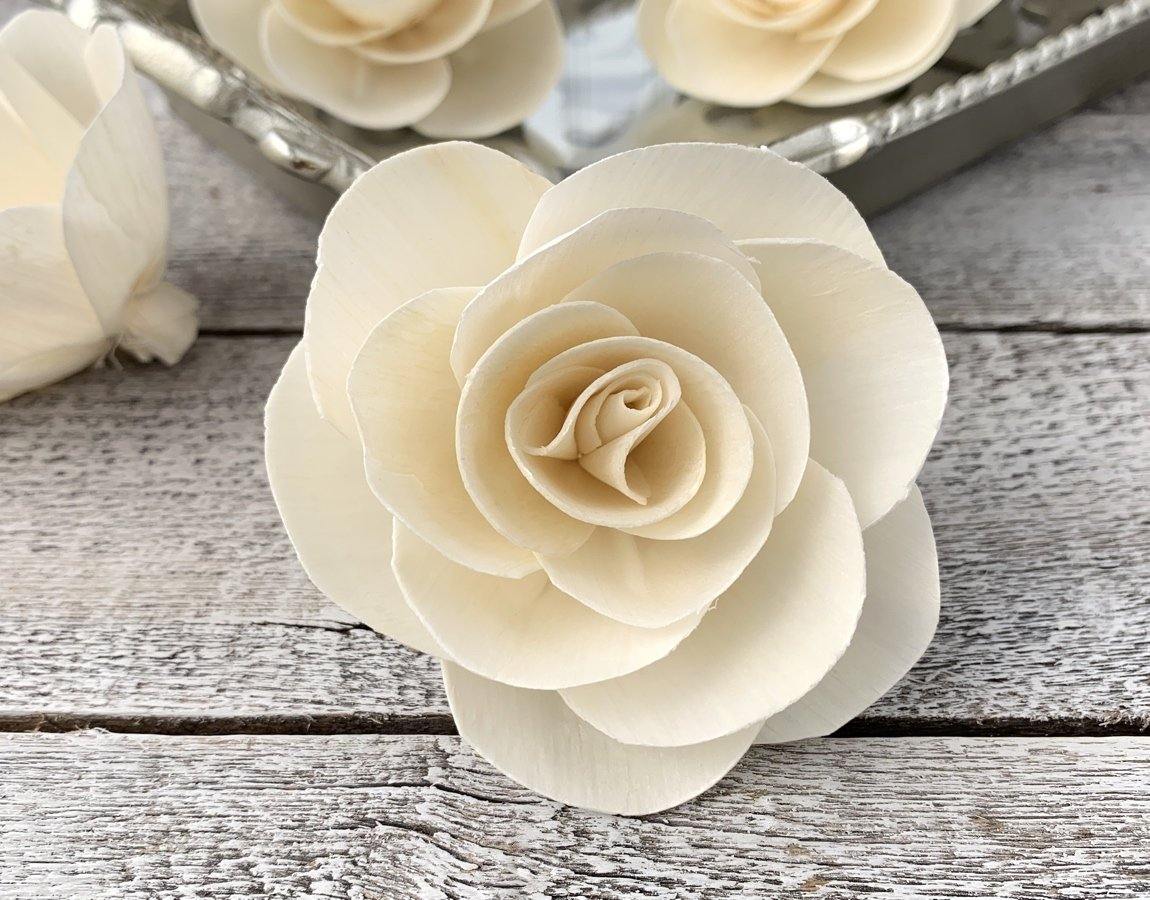 French Rose Sola Wood Flower