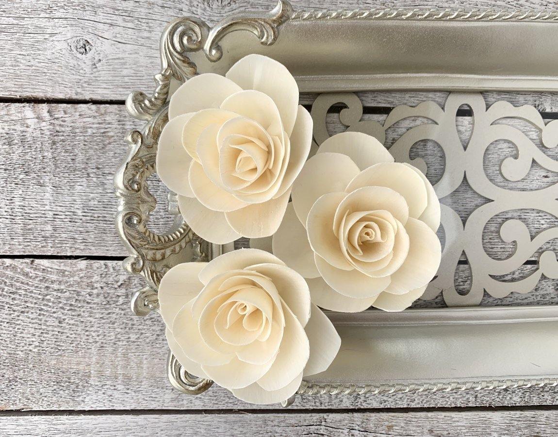 French Rose Sola Wood Flower