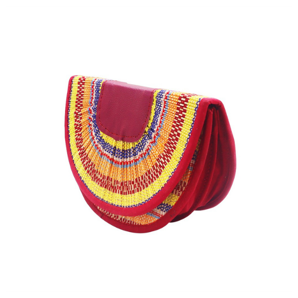 Handmade Bamboo Ladies Purse Wallet Multicolor