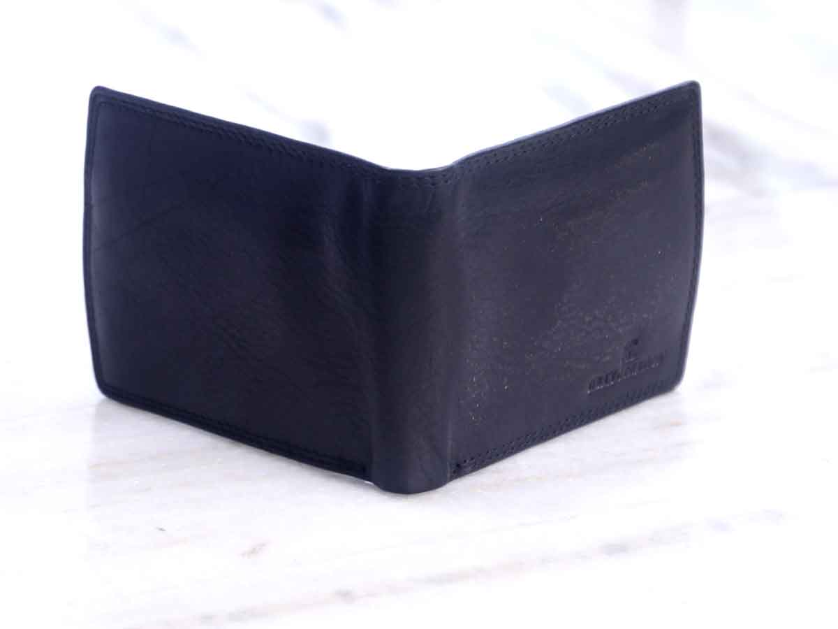 Ivory Black Round Men Formal Wallet