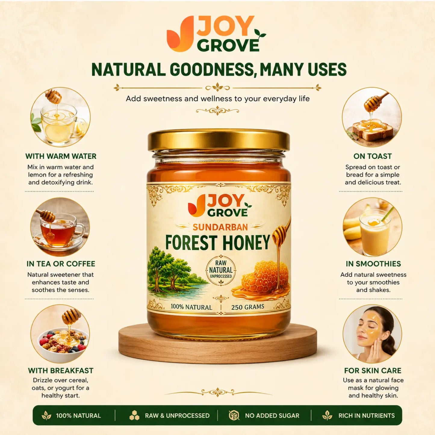 Sundarban Forest Natural Raw Honey- 250g