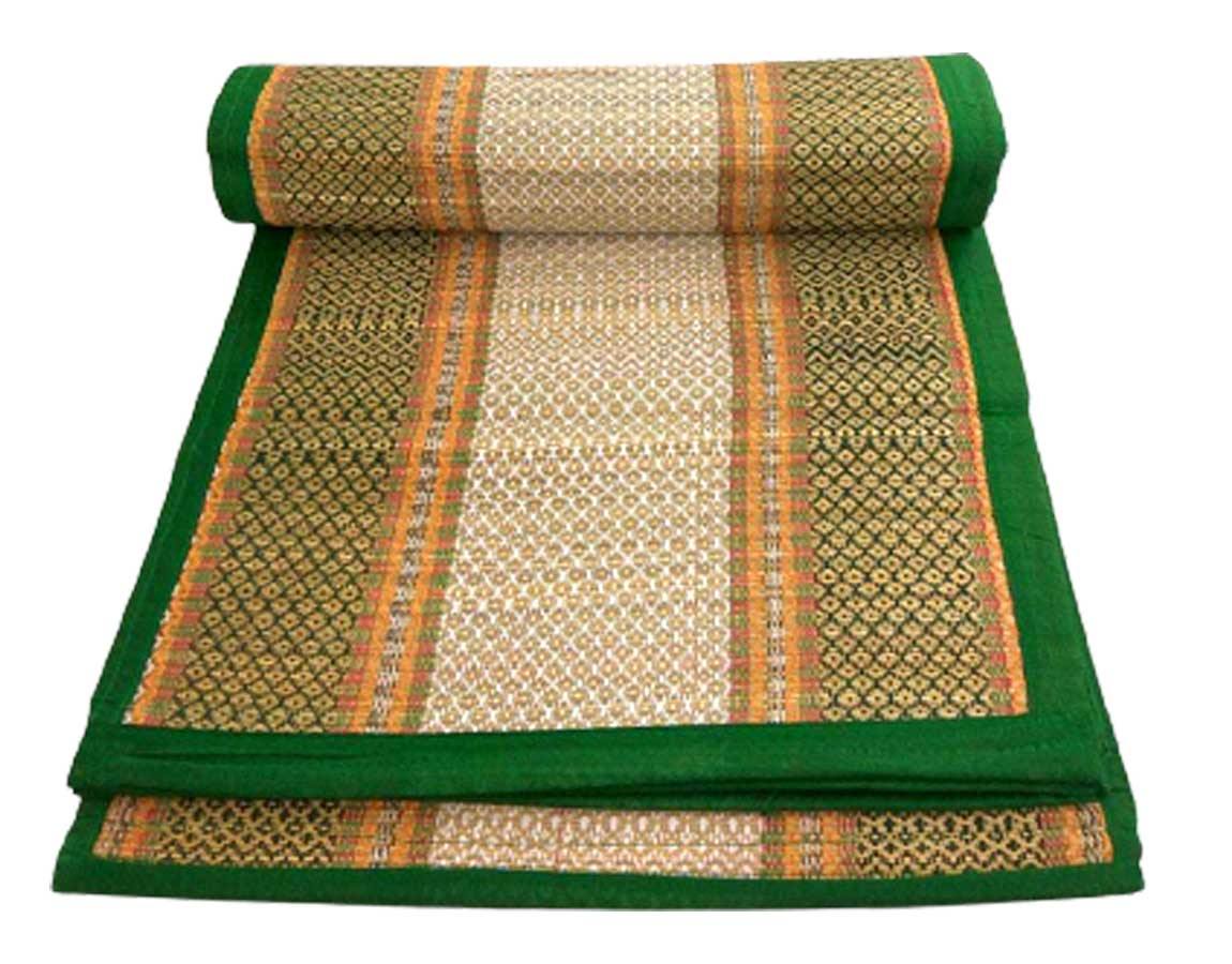 Handmade Eco Friendly Natural Grass Multicolor Madur Kathi Floor Mat