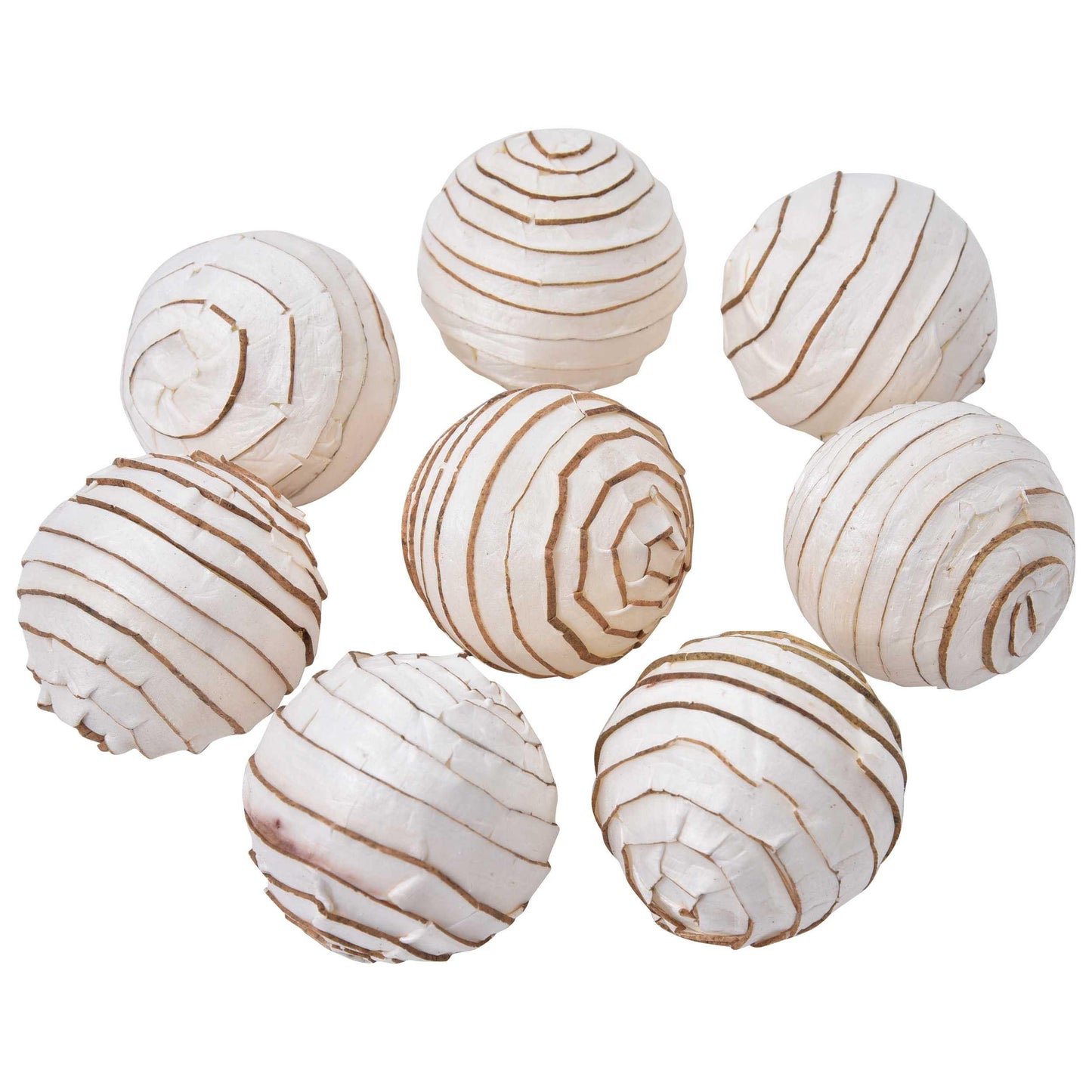 Narrow Stripe Sola Wood Decoration Ball