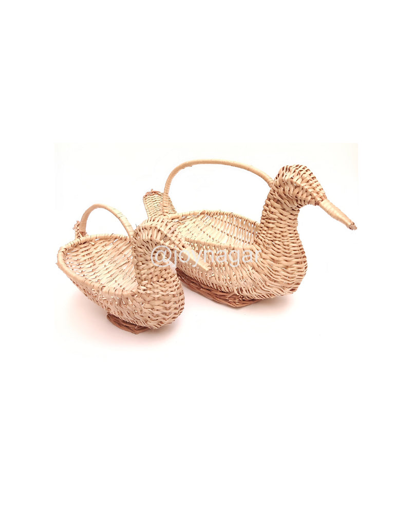 Kashmiri Willow Wicker Duck Basket  For Fruits & Flower Storage