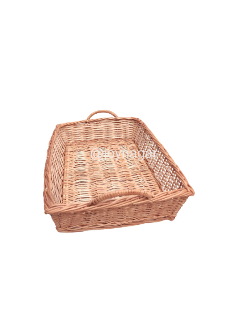 Willow Rectangular Vegetable Tray Basket with Side Handle