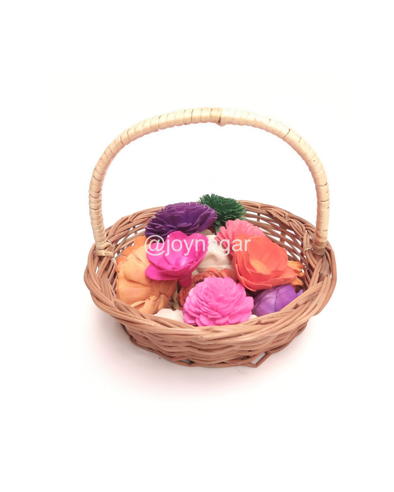 Willow Small Handle Flower Basket Set of 3