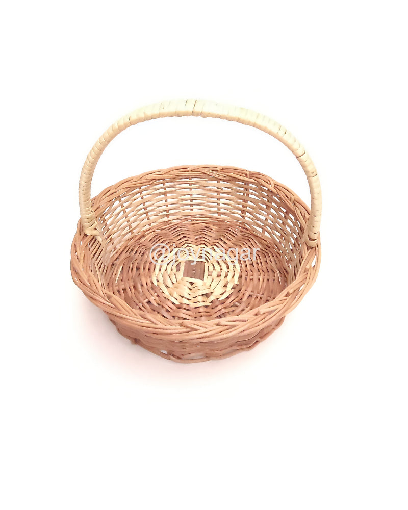 Willow Small Handle Flower Basket Set of 3