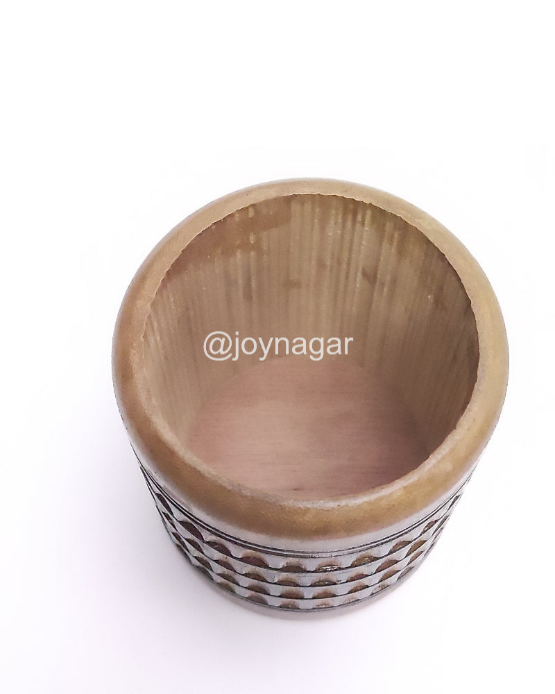 Handmade Bamboo Minakari Design Round Pen Stand