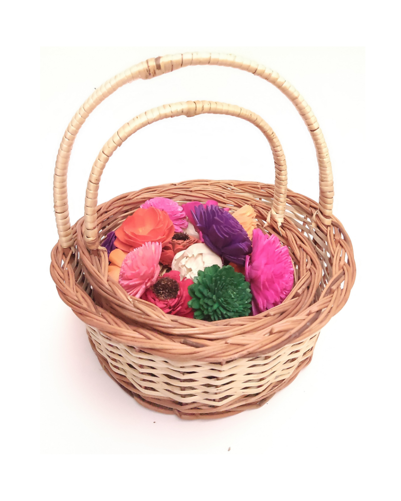 Willow Small Handle Flower Basket Set of 3