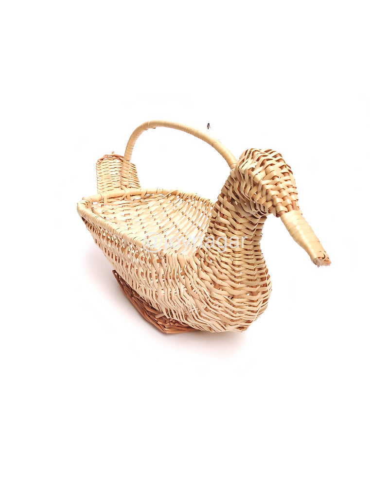 Kashmiri Willow Wicker Duck Basket  For Fruits & Flower Storage
