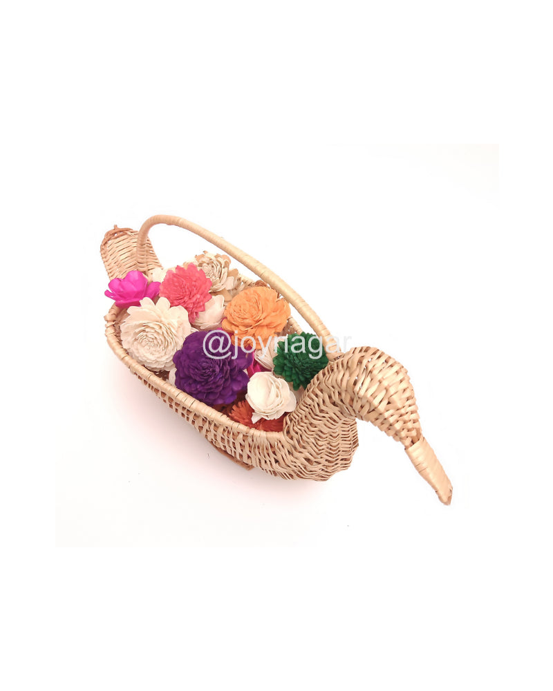 Kashmiri Willow Wicker Duck Basket  For Fruits & Flower Storage