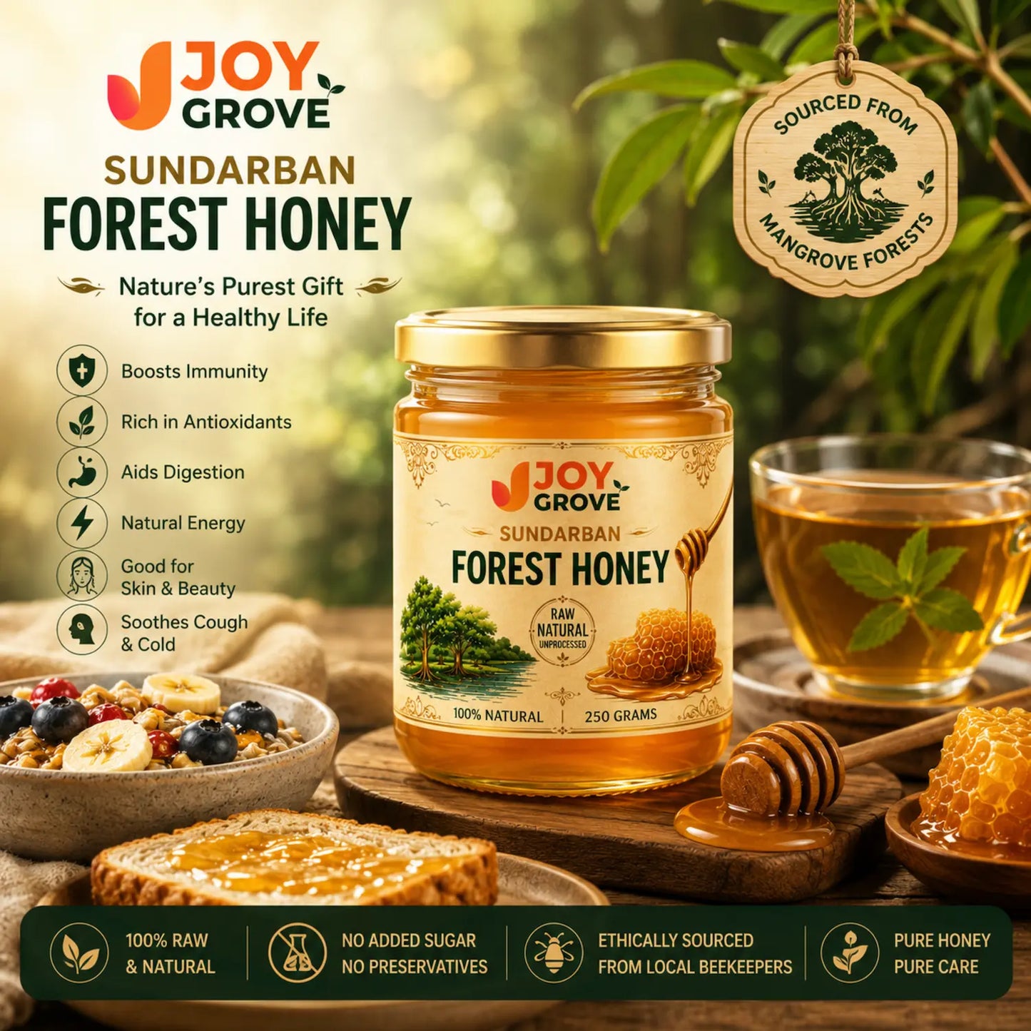 Sundarban Forest Natural Raw Honey- 250g
