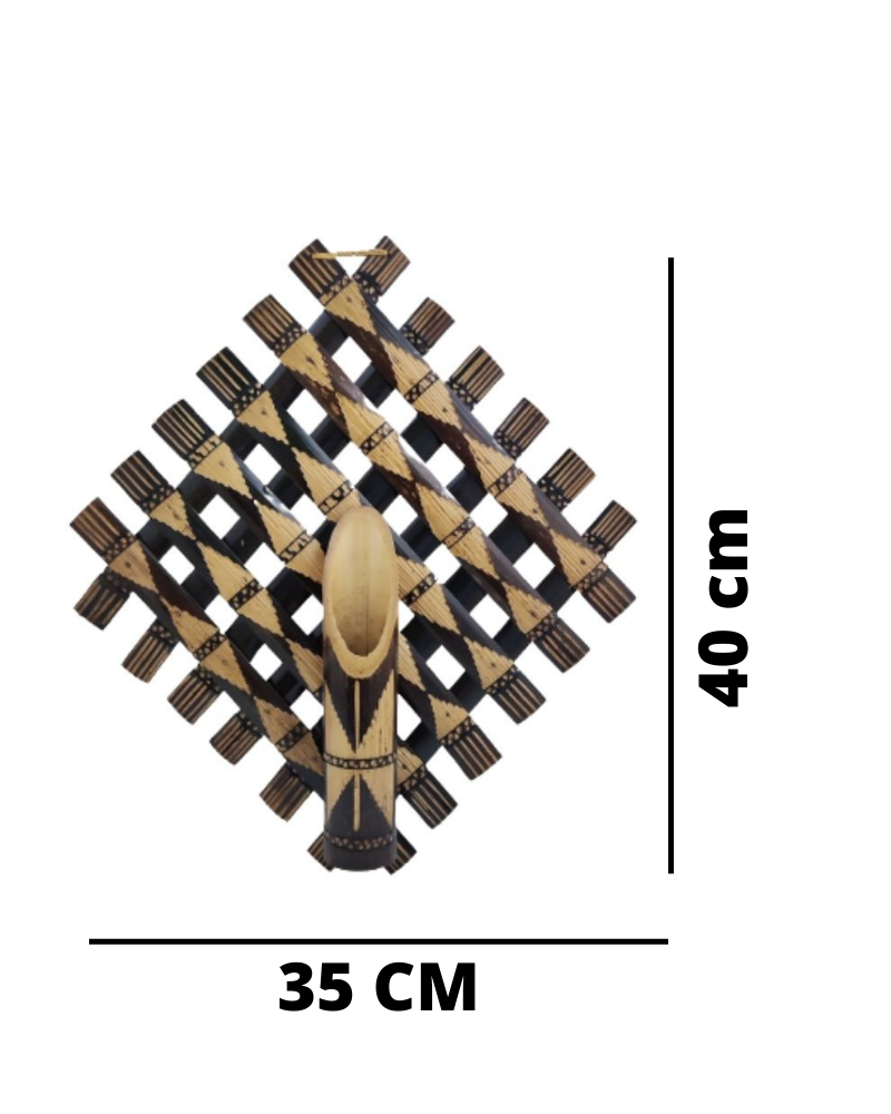 Bamboo Wall Hanging Flower Vase Set of 2