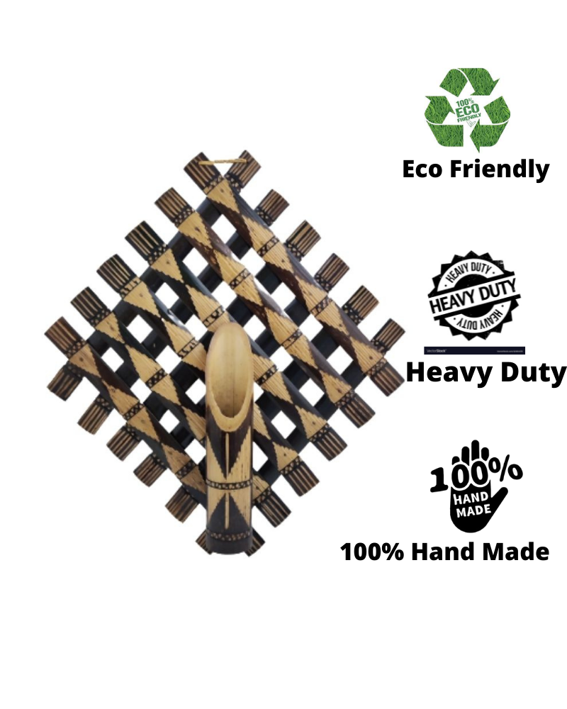 Bamboo Wall Hanging Flower Vase Set of 2