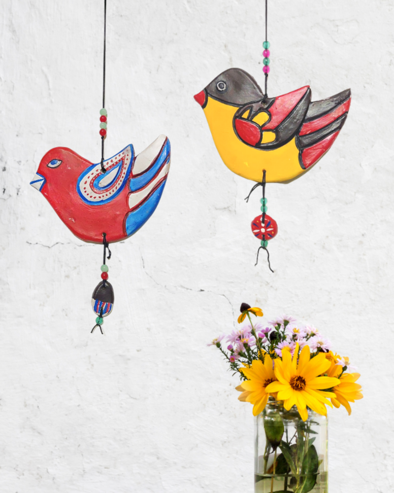 Exclusive Wall Hanging Terracotta Designs - Bird Wall Hanging Decor Item Set of 2