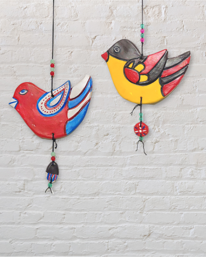 Exclusive Wall Hanging Terracotta Designs - Bird Wall Hanging Decor Item Set of 2
