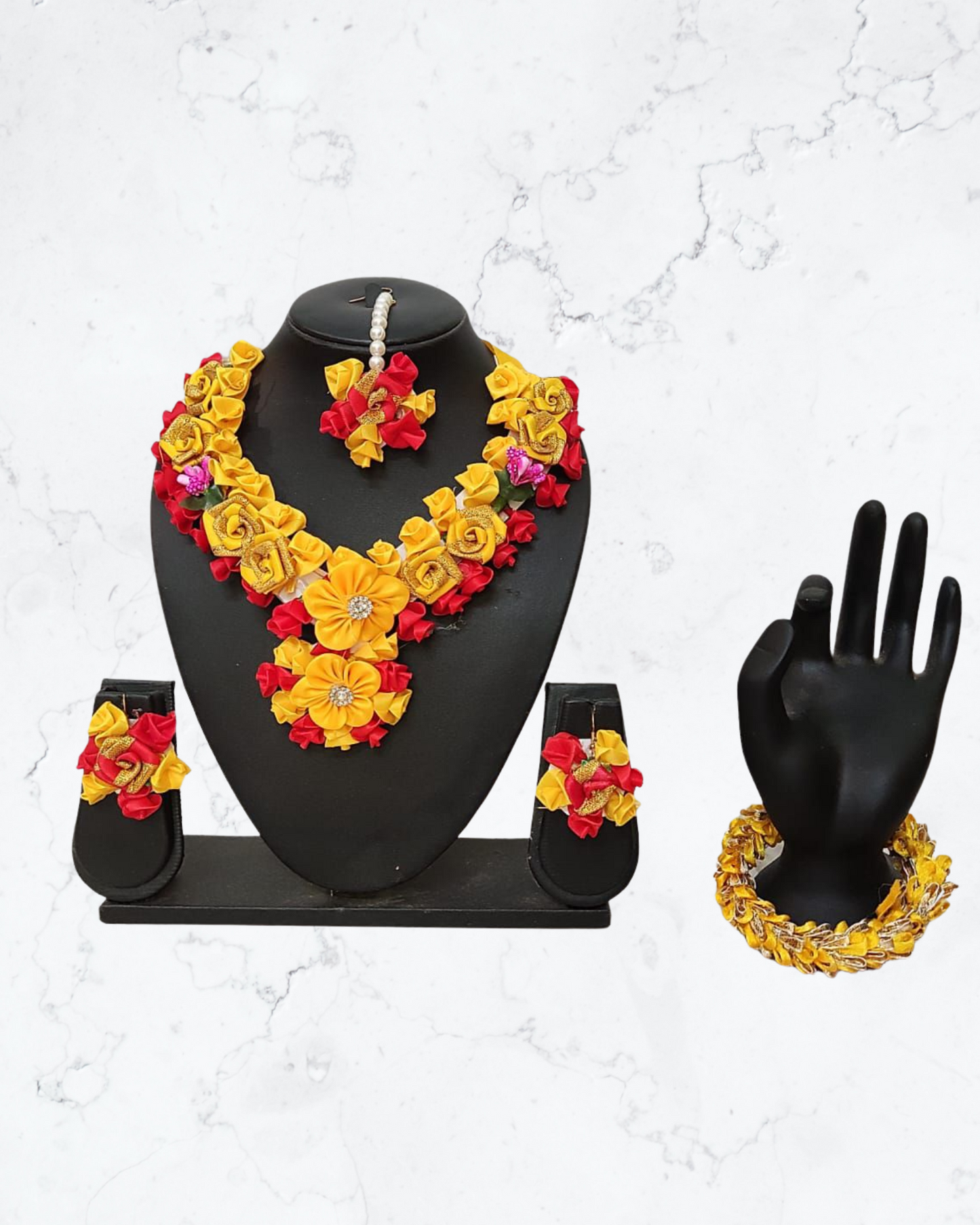 Handmade Wedding Haldi Ceremony Artificial Jewelry Necklace