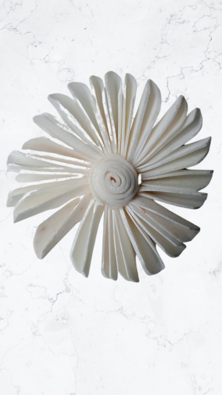 Sunflower White Sola Wood Flower