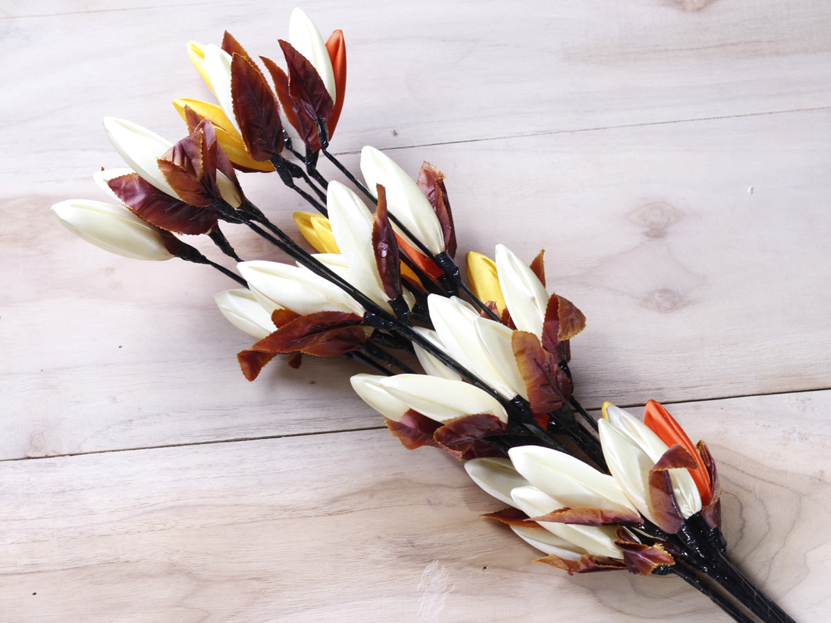Silk Lotus Buds Flower Stick