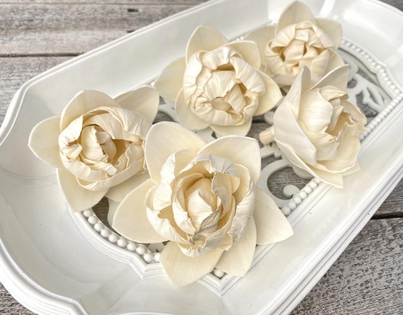 White Pearl Sola Wood Flower