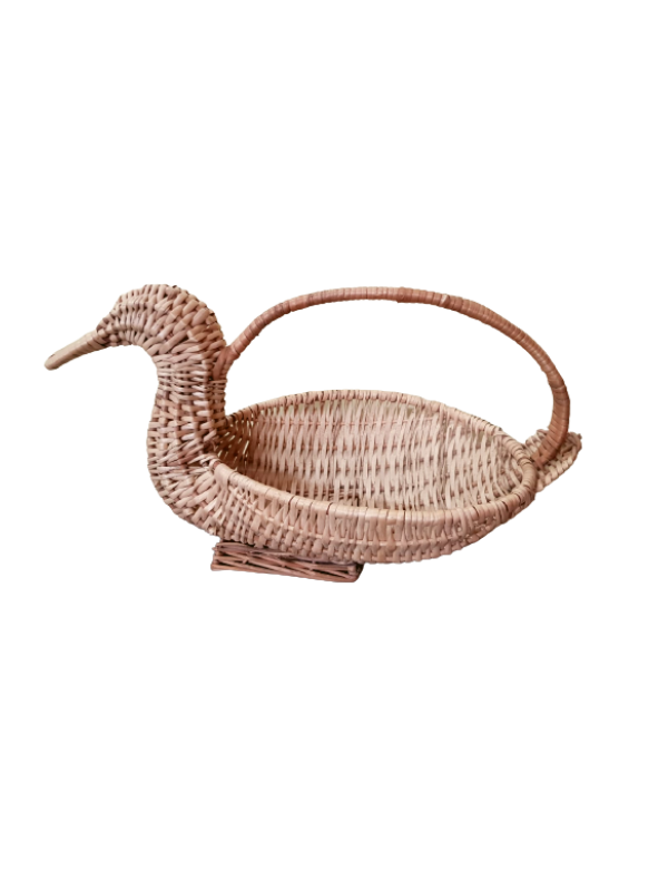 Kashmiri Willow Wicker Duck Basket  For Fruits & Flower Storage
